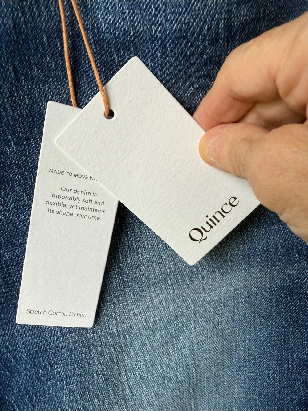 Quince Wide-Leg Light Blue Washed Jeans - Picture 3 of 4